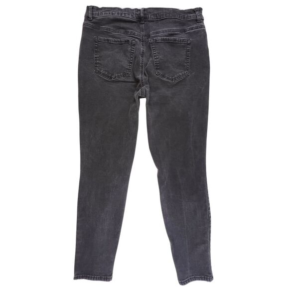 Terra & Sky Jeans 16 Black Denim Straight Leg High Rise Dark Academia Pants - Picture 8 of 11